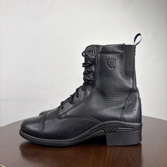 Ariat Shoes - Ariat Paddock Boots Women's 9.5B Black Leather Combat Comfort Lace Up 56301